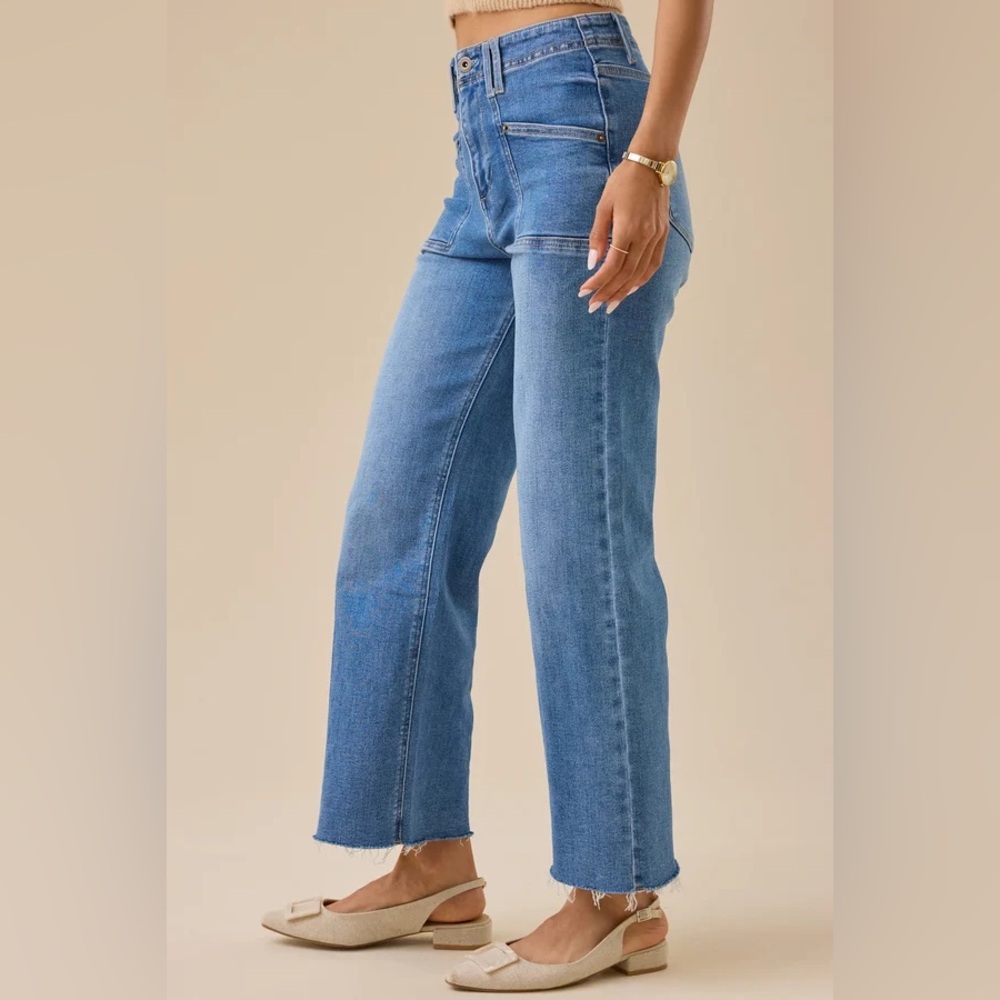 Altar'd State High-Rise Wide-Leg Jeans - Blue